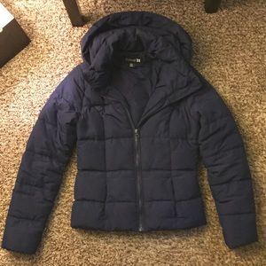 Forever 21 Navy Down Jacket w/hood